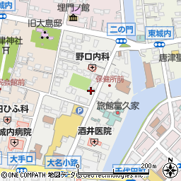 佐賀県唐津市大名小路周辺の地図