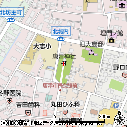 唐津神社周辺の地図