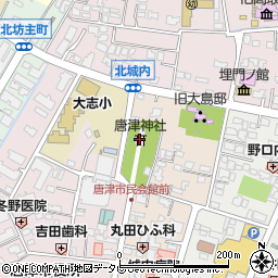 唐津神社周辺の地図