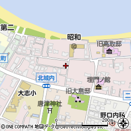 佐賀県唐津市北城内周辺の地図