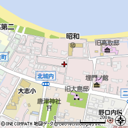 佐賀県唐津市北城内周辺の地図