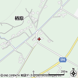 福岡県朝倉市楢原106周辺の地図