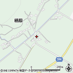 福岡県朝倉市楢原91周辺の地図