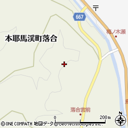 大分県中津市本耶馬渓町落合周辺の地図