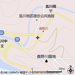 愛媛県大洲市肱川町山鳥坂15周辺の地図