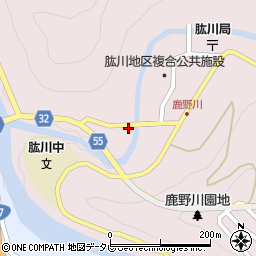 愛媛県大洲市肱川町山鳥坂325周辺の地図