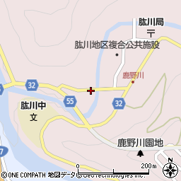 鹿野川ガス販売所周辺の地図