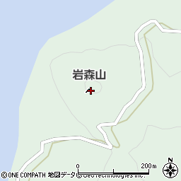 岩森山周辺の地図