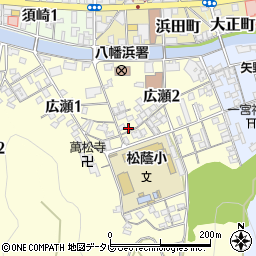 愛媛県八幡浜市広瀬周辺の地図