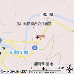 愛媛県大洲市肱川町山鳥坂45周辺の地図