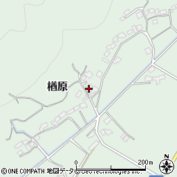 福岡県朝倉市楢原183周辺の地図