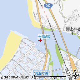 玉島橋周辺の地図