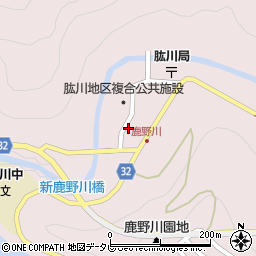 愛媛県大洲市肱川町山鳥坂43周辺の地図