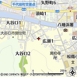 愛媛県八幡浜市広瀬1丁目3周辺の地図