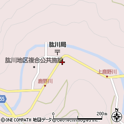 愛媛県大洲市肱川町山鳥坂91周辺の地図