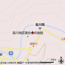 愛媛県大洲市肱川町山鳥坂59周辺の地図