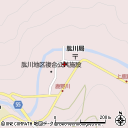 愛媛県大洲市肱川町山鳥坂60周辺の地図