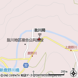 愛媛県大洲市肱川町山鳥坂68周辺の地図