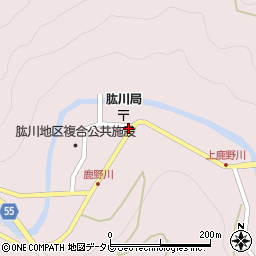 愛媛県大洲市肱川町山鳥坂69周辺の地図