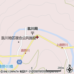 愛媛県大洲市肱川町山鳥坂92周辺の地図