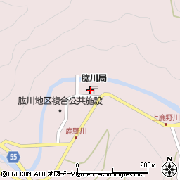 愛媛県大洲市肱川町山鳥坂80周辺の地図