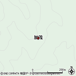 高知県北川村（安芸郡）加茂周辺の地図