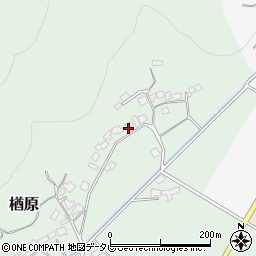 福岡県朝倉市楢原176周辺の地図