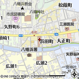 愛媛県八幡浜市浜田町周辺の地図