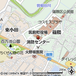 福岡県筑前町（朝倉郡）周辺の地図