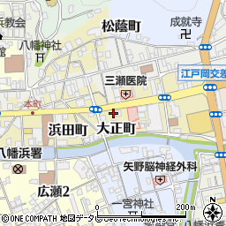愛媛県八幡浜市大正町周辺の地図