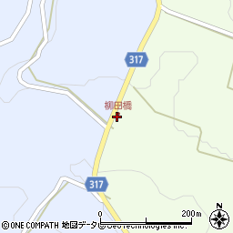 柳田橋周辺の地図