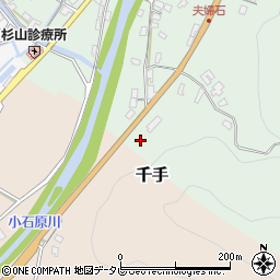福岡県朝倉市千手周辺の地図