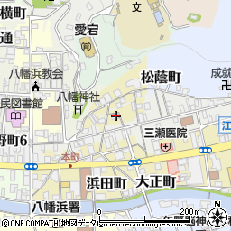 愛媛県八幡浜市花小路周辺の地図