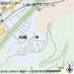 愛媛県八幡浜市山越周辺の地図