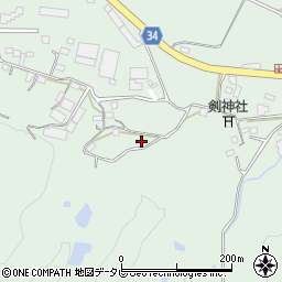 〒873-0221 大分県国東市安岐町西本の地図