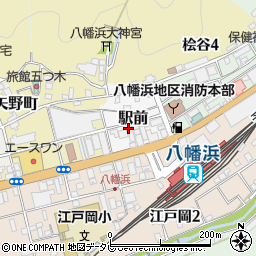 愛媛県八幡浜市駅前周辺の地図