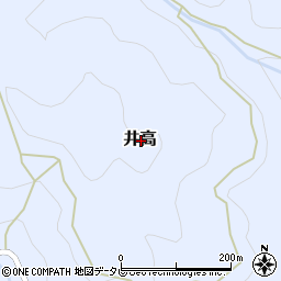 高知県高岡郡梼原町井高周辺の地図