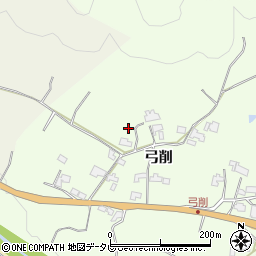 福岡県朝倉市弓削2282周辺の地図