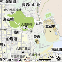 愛媛県八幡浜市大門周辺の地図