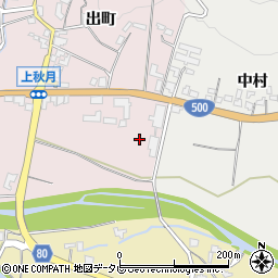 福岡県朝倉市出町1374周辺の地図