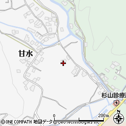 福岡県朝倉市甘水47周辺の地図