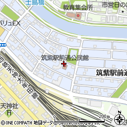 福岡県筑紫野市筑紫駅前通周辺の地図