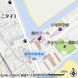 唐津市屋内プール周辺の地図