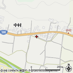 福岡県朝倉市中村1838-3周辺の地図