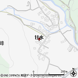 福岡県朝倉市甘水周辺の地図