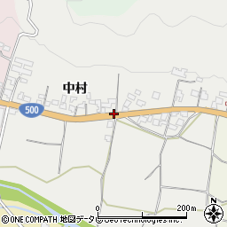 福岡県朝倉市中村1749周辺の地図