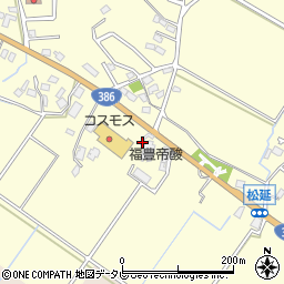 福豊帝酸株式会社　朝倉営業所周辺の地図