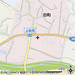 福岡県朝倉市出町1597-9周辺の地図