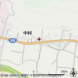 福岡県朝倉市中村1750周辺の地図