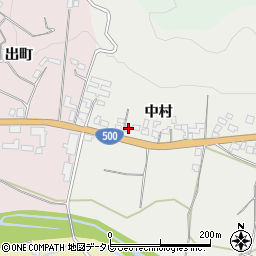 福岡県朝倉市中村1742周辺の地図